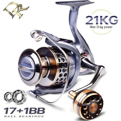 2021 New Max Drag 21KG Fishing Reel 5.2:1 Gear Ratio Fishing Spinning Reel Casting Reel Carp For Saltwater