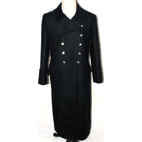 WWII WW2 GERMAN ARMY ELITE 1932 M32 FIELD BLACK WOOL OVERCOAT GREATCOAT COAT WORLD WAR II SOLDIER WAR REENACTMENTS 5605101