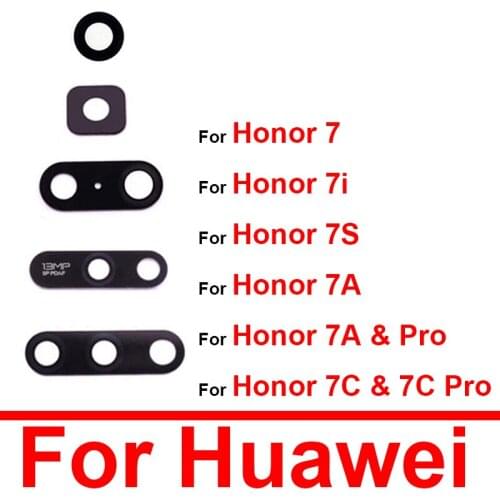 Back Rear Camera Glass Lens For Huawei Honor 7 7i 7S 7A 7C 7X Lite Pro Camera Glass Lens Glass + Sticker Replacement Repair