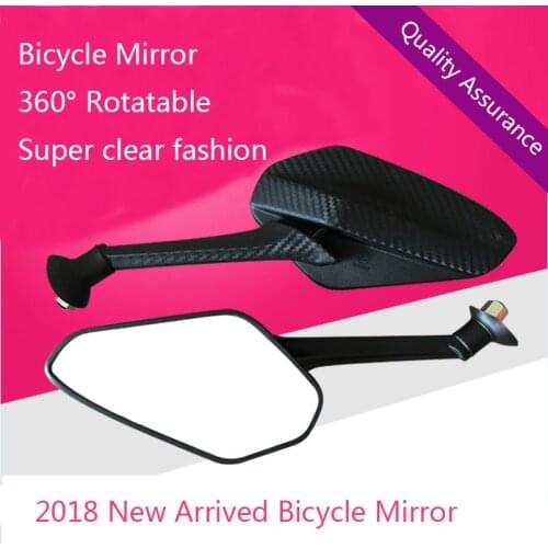 1 Pair Bicycle Rear View Mirror Bike Handlebar Wide Range Back Sight Light Reflector Angle Adjustable Mirrors 2018