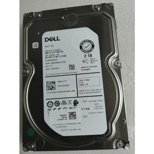 DELL 2TB 7.2K 3.5" SAS 07RCGV Hard drive HDD