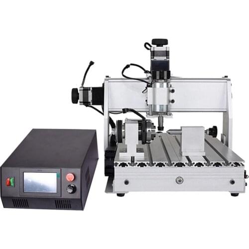 0.5W 2.5M 5.5W laser head CNC 3040 500W DSP router milling carving 4axis engraving machine collet wooden working