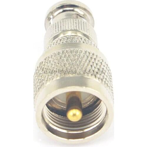 10 Pieces BNC - UHF adapter BNC Plug male to UHF Plug male straight RF connector adapter