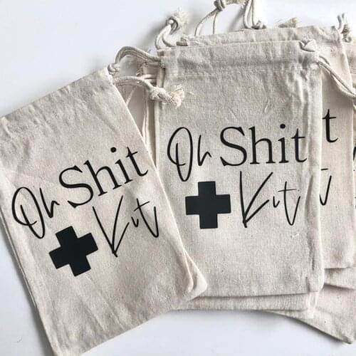 5pcs Wedding Day Emergency Survival Oh Shit Kit gift bag Bride bridesmaid Bridal shower bachelorette bachelor Party decoration