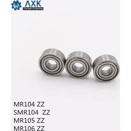 AXK MR104ZZ SMR104ZZ MR105ZZ MR106ZZ ABEC-1 (50PCS/100PCS) 4X10X4mm Miniature Ball Bearings WML4010ZZ L-1040ZZ