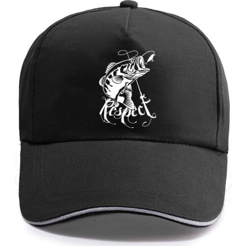New Summer Fishing Bass Fish Baseball Cap Unisex Women Men Cotton Hat Snapback Hats Trucker Caps
