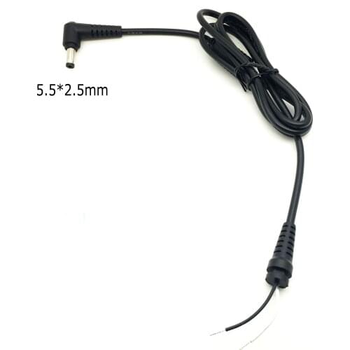 Laptop AC Power Adapter Charger Cable DC Repair Cord degree 90 for Asus Toshiba Lenovo connector cable 5.5 * 2.5 mm / 5.5x2.5 mm