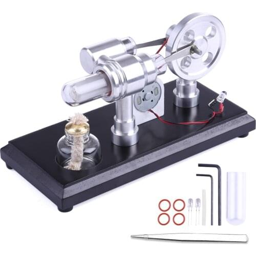 Double-cylinder Micro DIY Stirling Engine External Combustion Engine School Demonstration Early Learning Education Toys For Kids