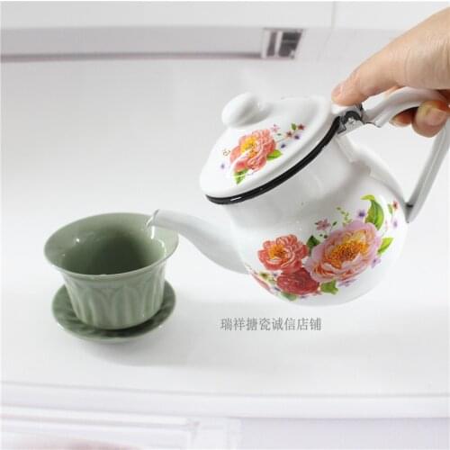 Enamel pot, tea kettle, coffee pot, enamel teapot