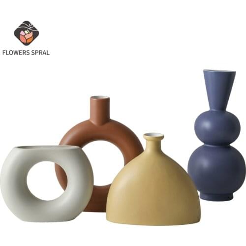 Geometric Morandi Color Ceramic Vases, Creative Home Art Decorations, Table And Bed Cabinet Decorations, Christmas Gifts