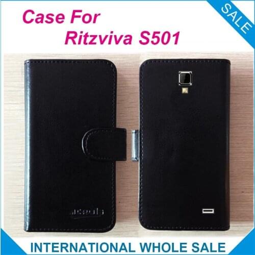 Hot!! 2016 Ritzviva S501 Case, 6 Colors High Quality Leather Exclusive Cover For Ritzviva S501 tracking number