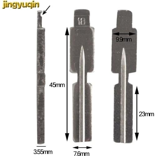 Jingyuqin HU58 Uncut Key Blade for BMW E31 E32 E34 E36 E38 E39 E46 EWS X3 X5 Z3 Z4 1/3/5/7 Series Replacement NO.18 Blank Key