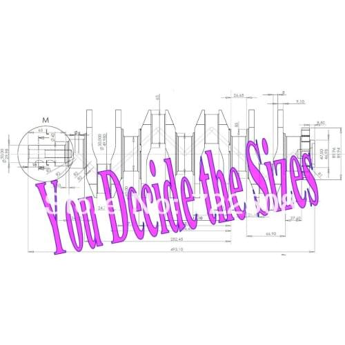 Crankshaft forged billet 4340 customized for 4 cylinders turbocharger high performance racing free shipping quality warranty