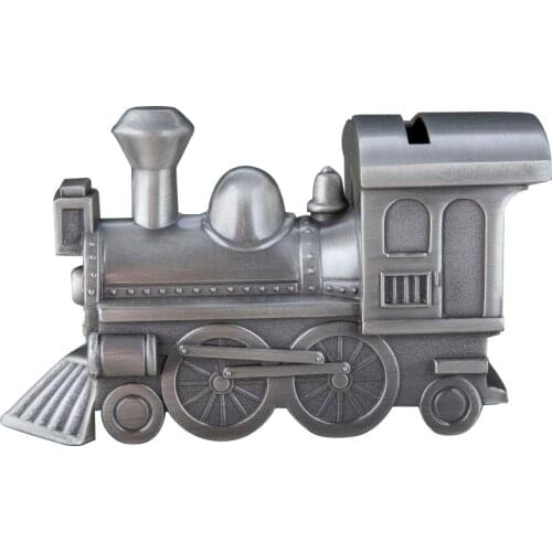 Creative Cute Steam Train Piggy Bank for Children Metal Money Bank Coin Saving Box for Childrens Day Gift Home Decoration