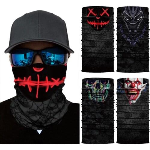 Multifunction Cycling Scarf Bandanas Skull Seamless Balaclava Face Cover Motorcycle Neck Warmer Shield Camping Fishing Men Women
