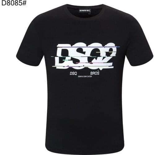 DSQ PHANTOM TURTLE Mens Short Sleeve Logo Series Graphic T-Shirt Men Fashion Print Cotton Tees Breathable Quality Tops D80851