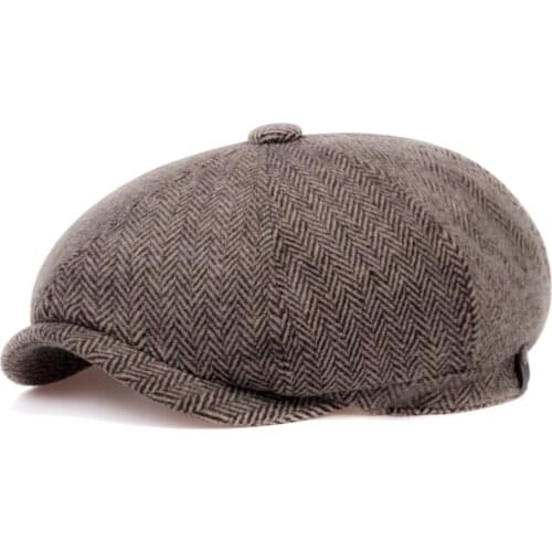 Male berets Ivy Hat Big Head Man Spring Summer and Autumn Newsboy Cap Wool Beret Caps Winter Felt Flat Caps 56-58cm 58-60cm