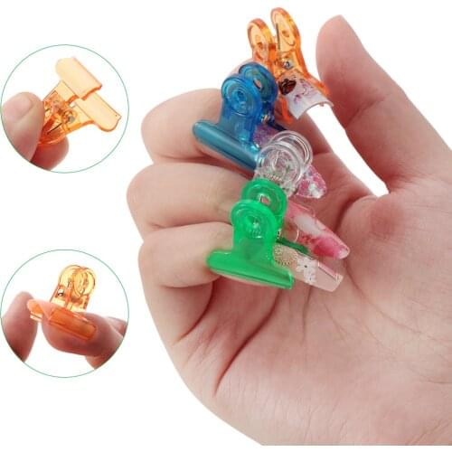 5Pcs/Set Random Color Multi Function DIY Rusian C Curve Nail Pinching Clips Acrylic Nail Art Pinchers Manicure Tools