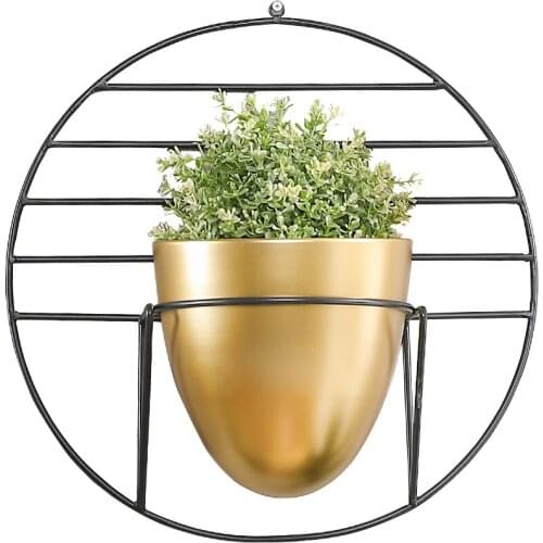 Wall flower rack wall hanging iron wall storage rack green rose balcony flower pot rack multi meat hanging flower rack