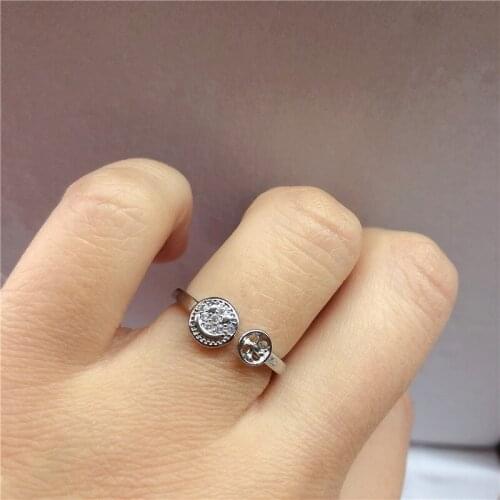 New Smile Face Ring Mountings Base Findings Mount Component Jewelry Settings Parts for Pearls Stones Crystal Agate Coral Jade