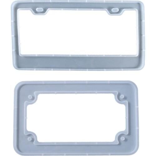 License Plate Frame Resin Mold Car License Plate Protective Cover Silicone Mould