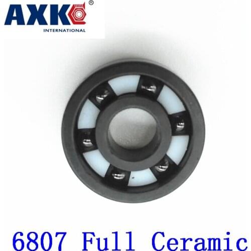 2019 Real Rolamentos Axk 6807 Full Ceramic Bearing ( 1 Pc ) 35*47*7 Mm Si3n4 Material 6807ce All Silicon Nitride Ball Bearings