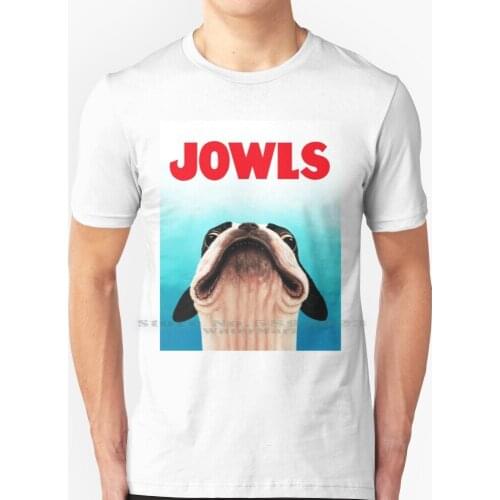 Jowls Boston Terrier Poster T Shirt 100% Pure Cotton Big Size Boston Terrier Jowls Kim Parkhurst Toadbriar Jaws Bulldog Movie