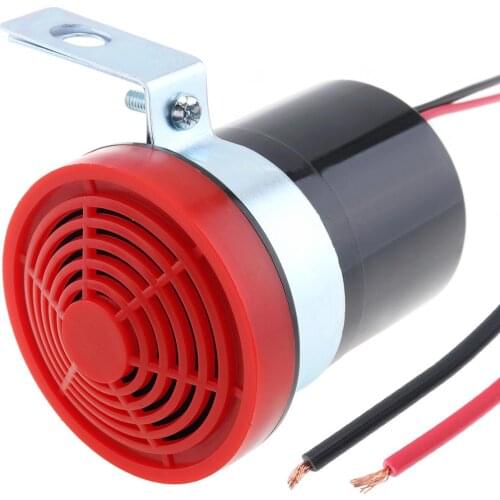 1pcs ABS Plastic Durable Black & Red 15W 105dB Reversing Back up Alarm Horn Speaker Suitable for Motorcycle Car Vehicle
