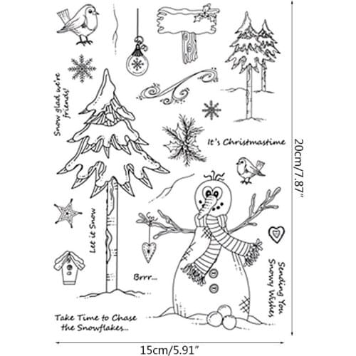 Christmas Snowman Silicone Clear Seal Stamp DIY Scrapbooking Embossing Photo Album Decorative Paper Card Craft Art Handmade