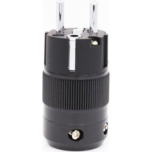 VE505R Without Logo High End Rhodium Plated EUR Schuko EU Power Plug & IEC Connector plug