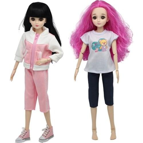 Sportswear T-shirt For 60cm BJD Dolls 1/3 Dolls Clothes Casual Wear Daywear Fashion Doll Accessories DIY Girls Toys