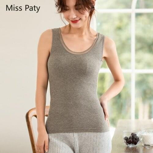 Women Winter Warm Cotton Tank Tops Body Shape Slim Thermal Camisole Lingerie Vest Thick Underwear Solid Color Bottoming Shirt