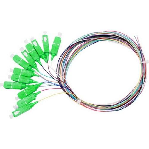 SC/APC 12-core Bundle Pigtail 1.5 m Optic Cable Jumper Optical Patch Cord Fiber Jumper Durable Cable
