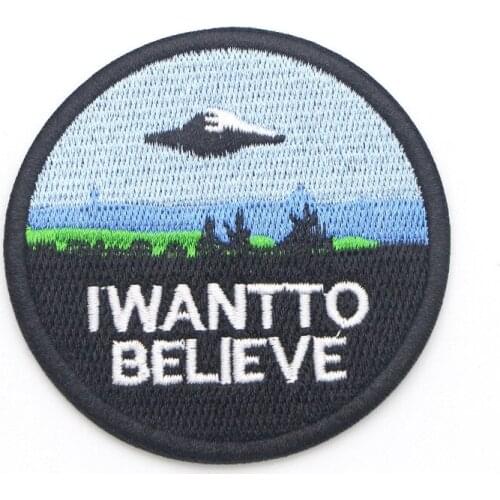 20pcs/set I Want To Believe Embroidery Patch for Clothing Iron on Sew Applique Patch Fabric Badge DIY Apparel Accessories G0096