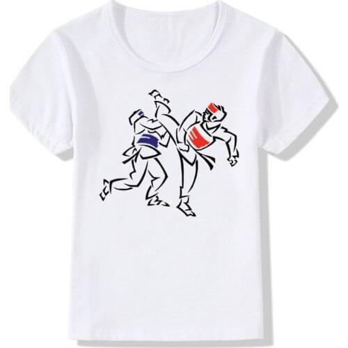 2020 Children Fashion Print Taekwondo T-shirt Summer Boys Girls Korea Cool Casual Tops Clothes Baby T Shirt