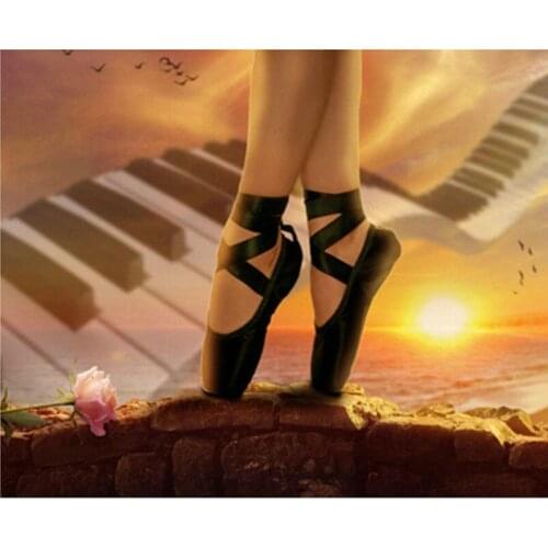 Diy Diamond Painting ballet shoes Full square Rhinestones Cross Stitch 5D diamond Mosaic Diamond Embroidery beauty Dream dancer