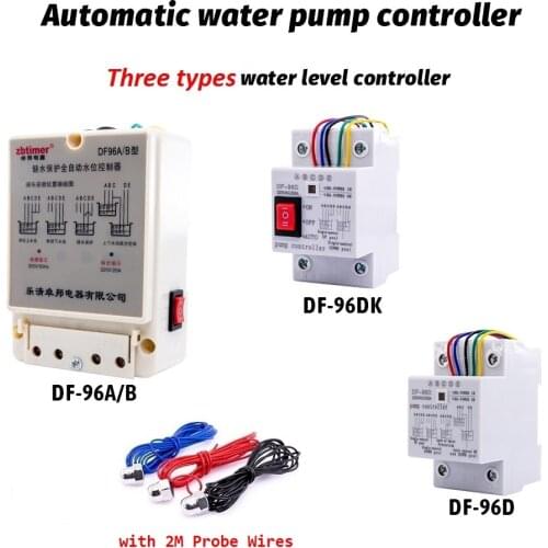 DF-96D/DK A/B Automatic Water Level Controller Switch 20A 220V Water tank Liquid Level Detection Sensor Water Pump Controller