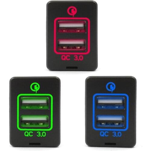 Quick Charge 3.0 Dual USB Car Charger for TOYOTA Camry Corolla RAV4 Reiz Cruiser