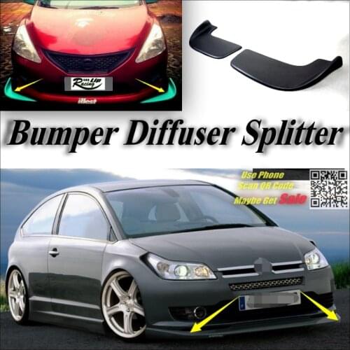 Car Splitter Diffuser Bumper Canard Lip For Citroen C4 C-Triomphe C-Quatre Tuning Body Kit / Deflector Car Flap Chin Reduce Body