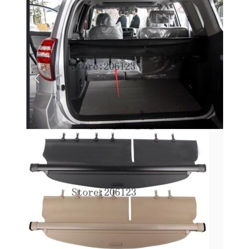 Car Rear Trunk Security Shield Cargo Cover For TOYOTA RAV4 2006.07.08.2009.10.11.2012 High Qualit Black Beige Auto Accessories