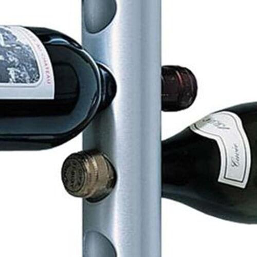 Free Shipping 8 Holes for 7mm Dia Bottle Wall Mounted Stainless Steel Wine Bottle Holder Bar Rack Display Storage Organizer