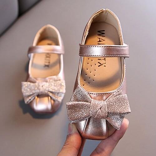 TELOTUNY Girls Cute BowKnotted Princess Shoes Baby Soft Soled Non-Slip Sequined Leather Shoes Sandals Flats Kids Dance Shoes