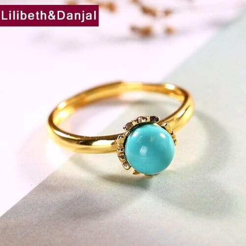 2019 Bohemian finger Adjustable Ring 100% 925 Sterling Silver fine Jewelry Women Mosaic Turquoise Statement Wedding Toe Ring R16