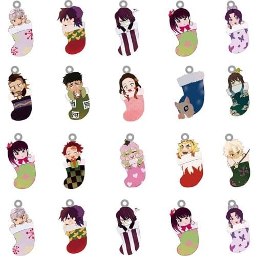 2021 NEW Ghost killing blade Acrylic Epoxy Resin Pendants Jewelry Findings Demon Slayer Accessories