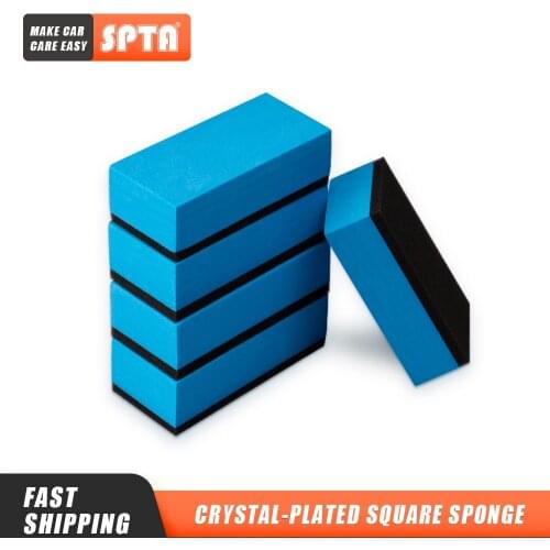 SPTA Imported Crystal-Plated Square Sponge Coating Sponge Painted Polishing Sponge Hand Sponge For Waxing