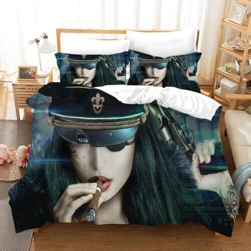 3D Printing African Fashion sexy woman Bedding Set Sport Cool girl Duvet Cover for Adults Comforter Set Queen King Size Bed Set