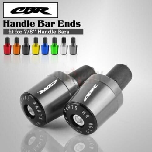 Motorcycle CNC 7/8'' 22MM Handlebar Handle Bar End Grips Cap Weight Plugs Silder For Honda CBR600RR F5 CBR 600RR