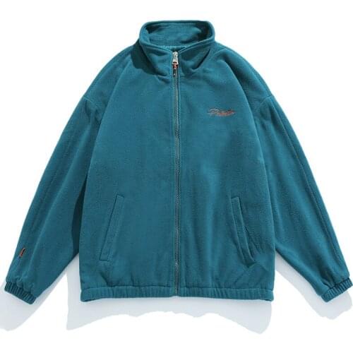 Men Harajuku Jacket New Mens Autumn Winter Fleece Windbreakers Hip Hop Japanese Streetwear Male Korean Style Grey Jackets Mens