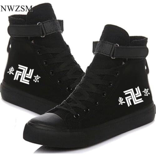 Tokyo revengers New style canvas shoes Japanese anime high-top velcro canvas shoes