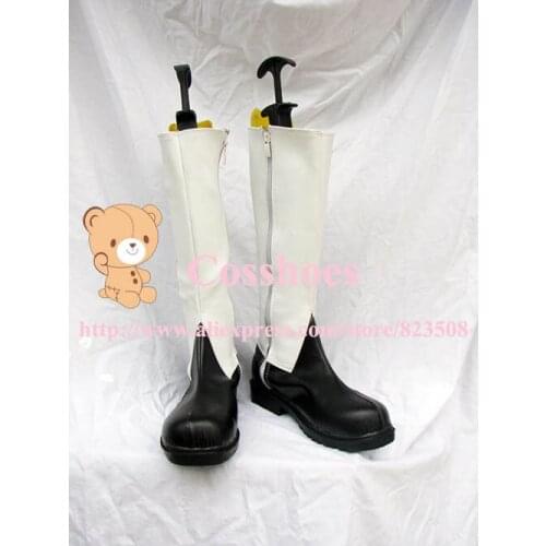 Custom made white and black ciel shoes (cloister ver) from black butler Kuroshitsuji Cosplay